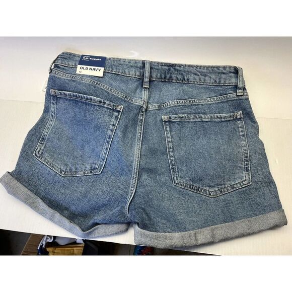 Old Navy O.G. Straight High Rise Distressed Denim Jeans 3" Inseam size 12 - Picture 5 of 5